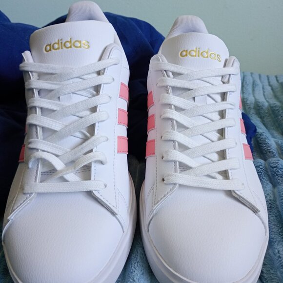 Adidas Grand Court 2.0 White Semi Pink - Picture 2 of 8